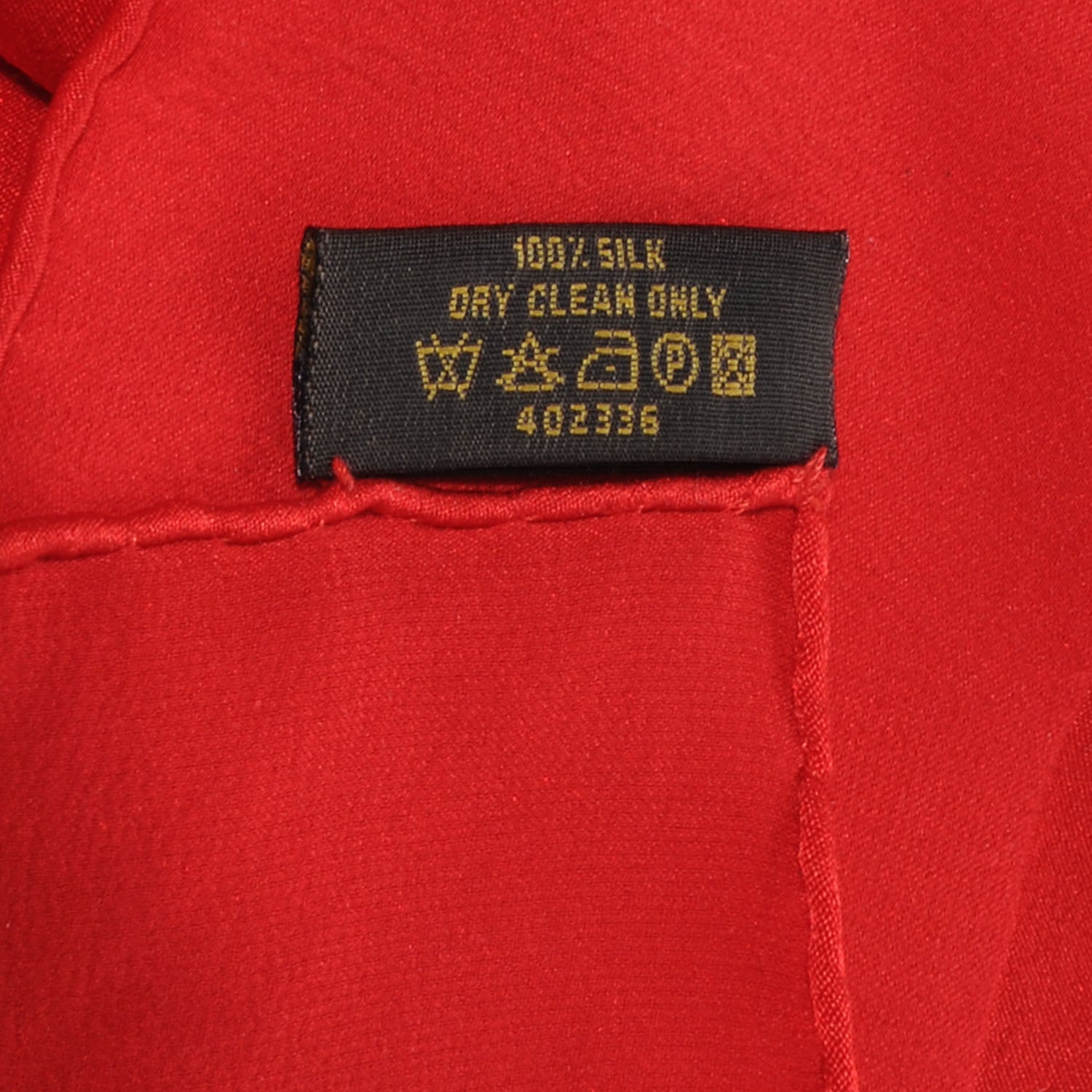 Louis Vuitton Silk Monogram Monaco Scarf Red 7 of 8