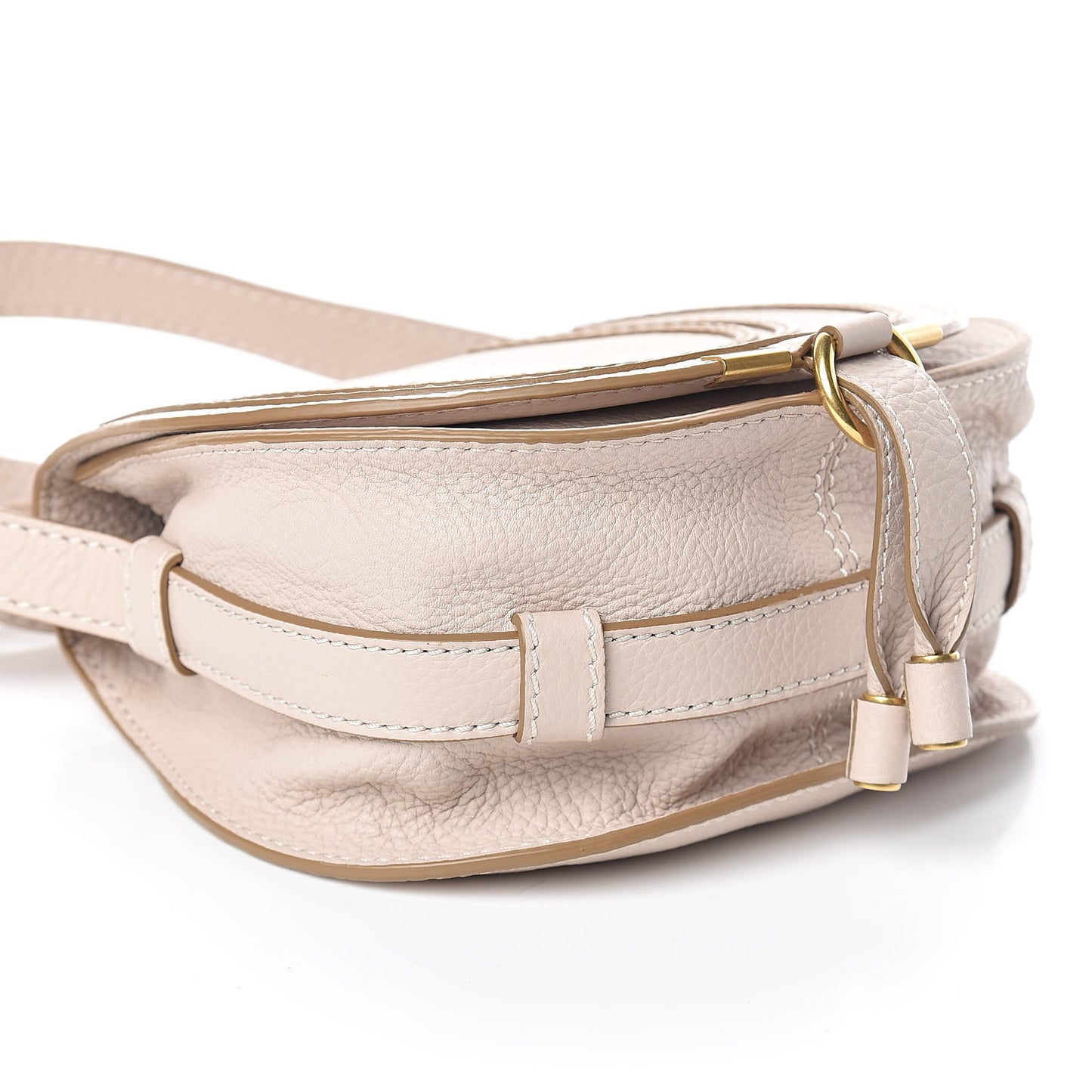 Calfskin Mini Marcie Round Crossbody Bag Abstract White