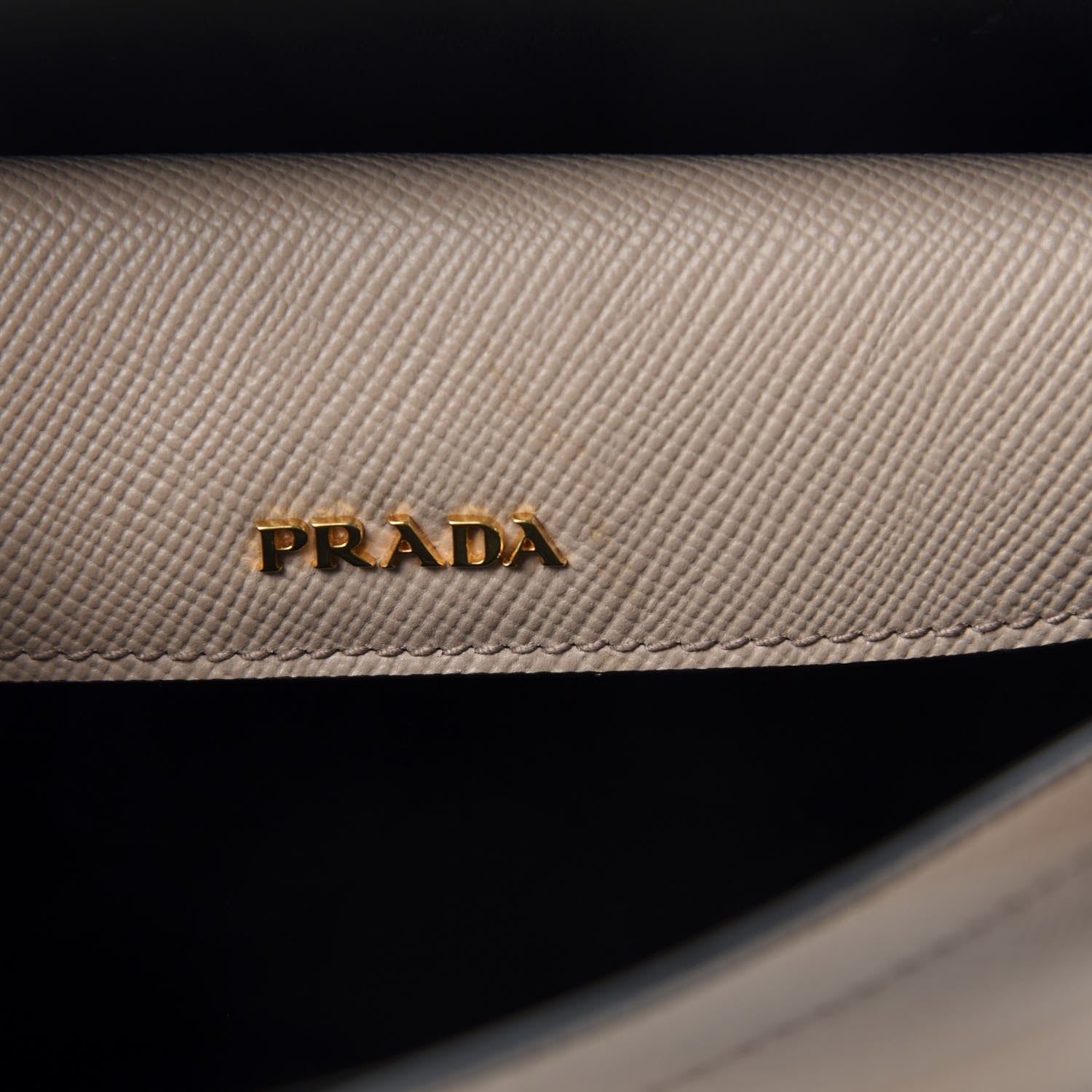 Prada Saffiano Cuir Small Double Bag Cammeo Black 9 of 11