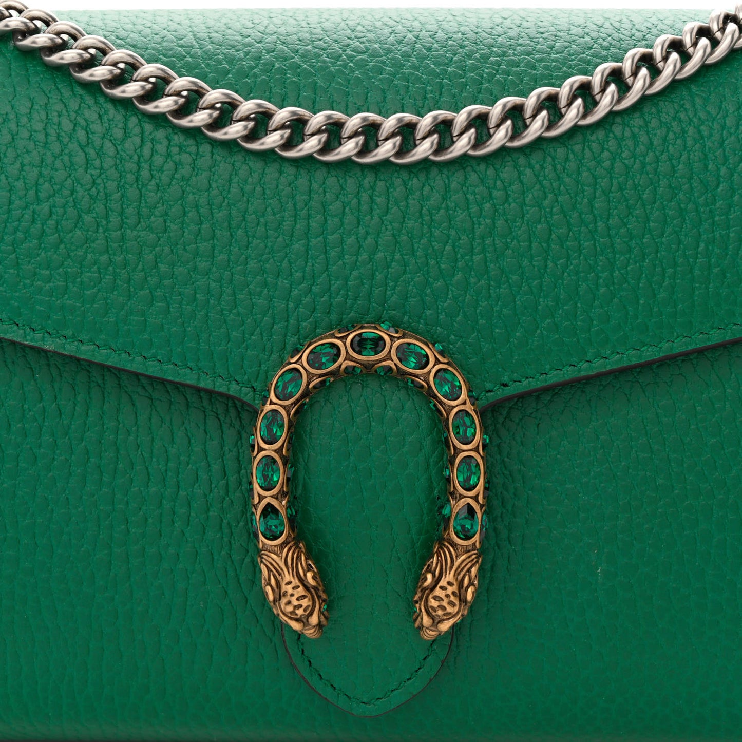 Calfskin Mini Dionysus Chain Wallet Emerald