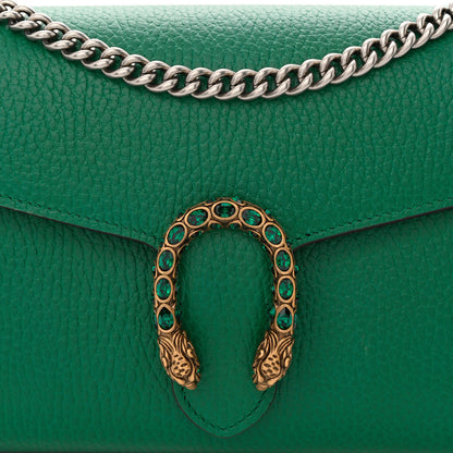 Gucci Calfskin Mini Dionysus Chain Wallet Emerald 8 of 11