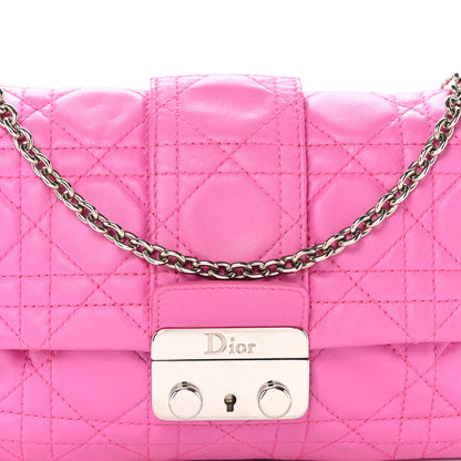 Christian Dior Lambskin Cannage Miss Dior Promenade Pouch Fuchsia 8 of 14