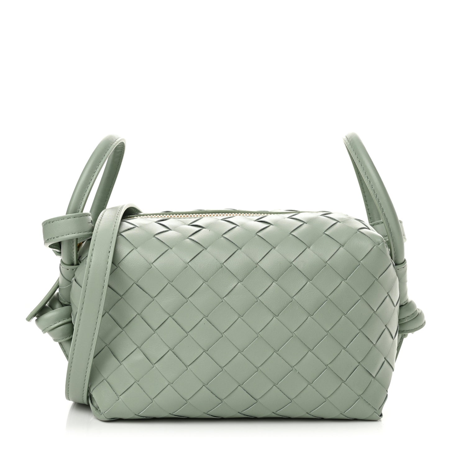 Nappa Intrecciato Loop Top Handle Camera Bag New Sauge