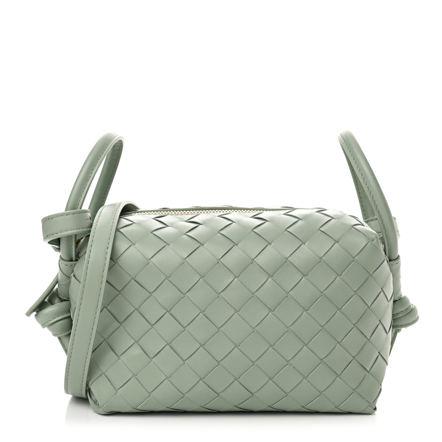 Bottega Veneta Nappa Intrecciato Loop Top Handle Camera Bag New Sauge 1 of 10