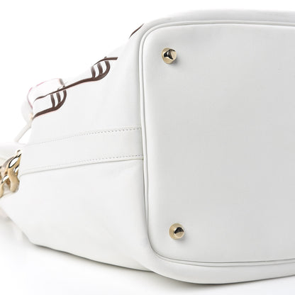 Christian Dior Calfskin Paradise Bubble Bucket Bag White 10 of 13