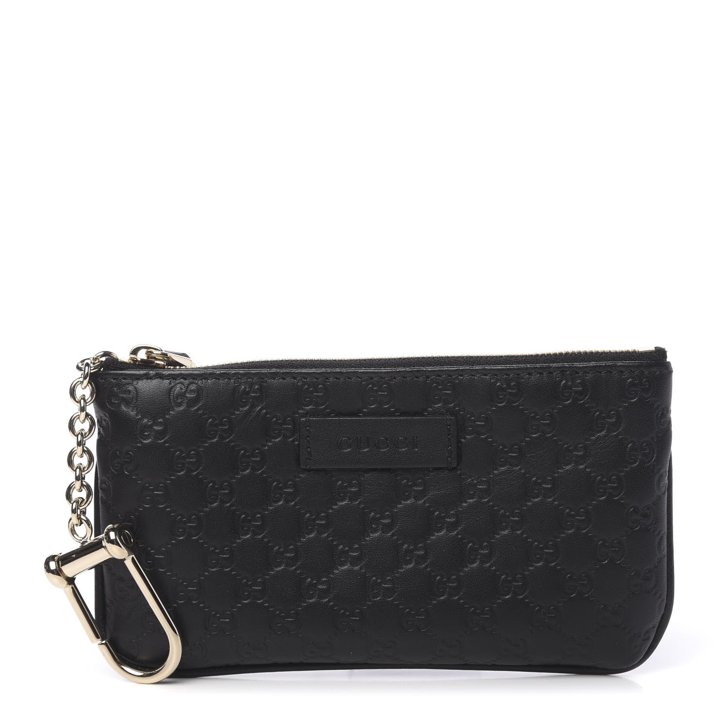 Gucci Microguccissima Key Ring Coin Case Black 1 of 8
