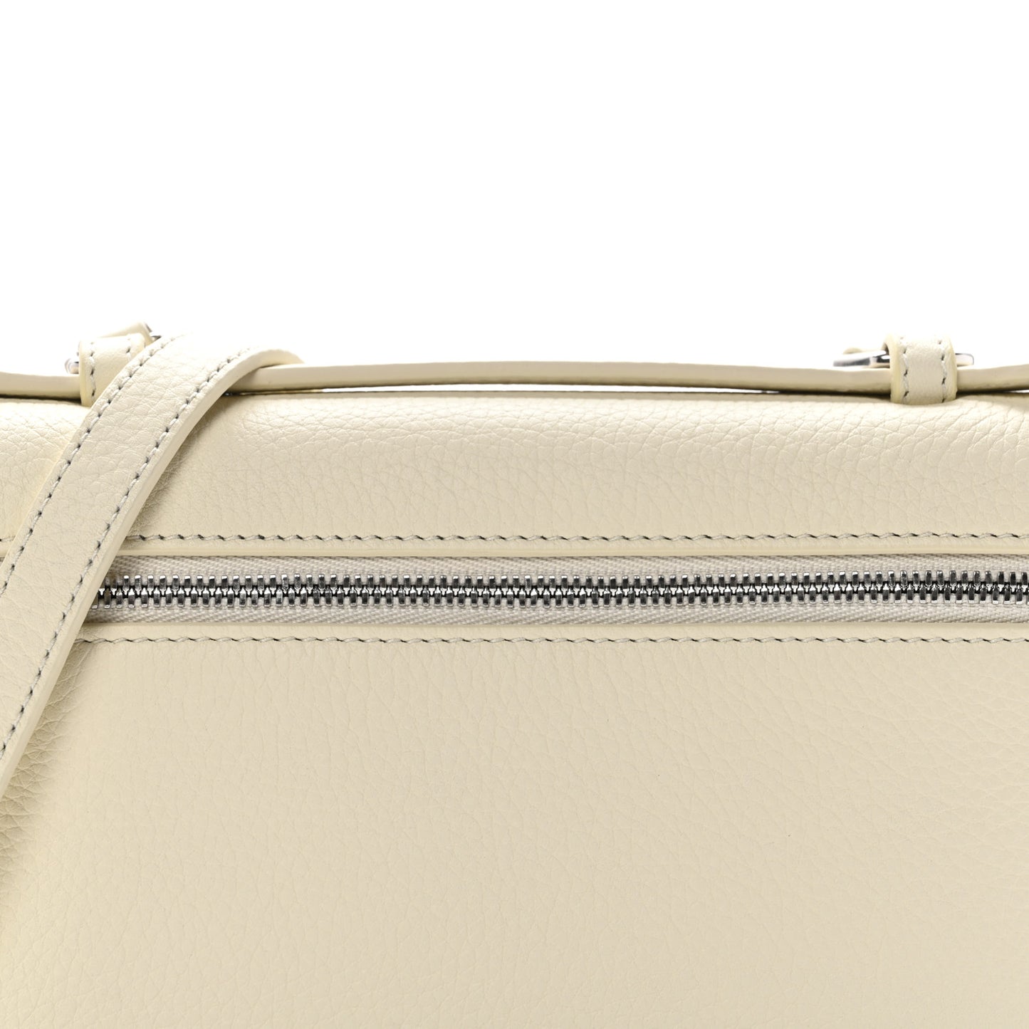 Grained Calfskin L19 Extra Pocket Pouch Whisper White