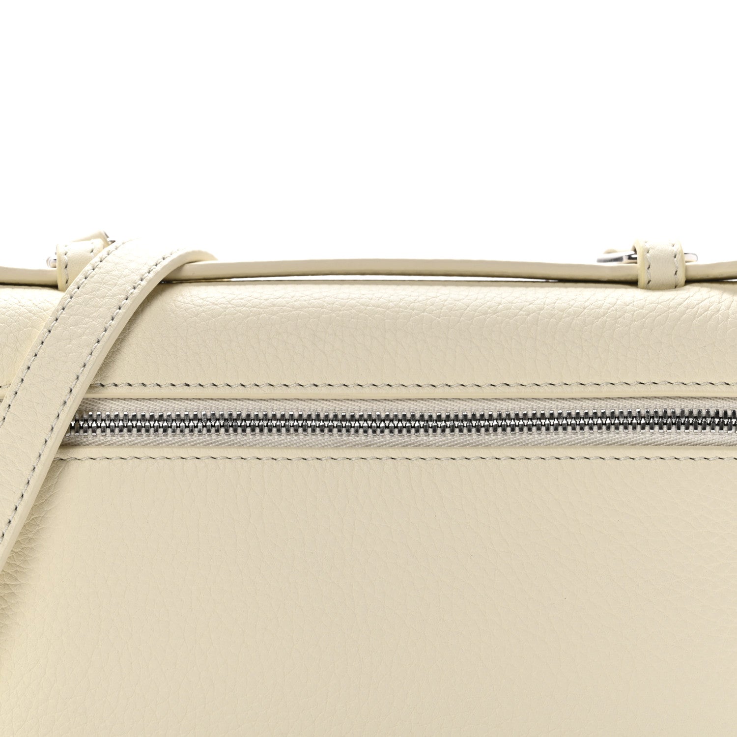 Loro Piana Grained Calfskin L19 Extra Pocket Pouch Whisper White 9 of 10