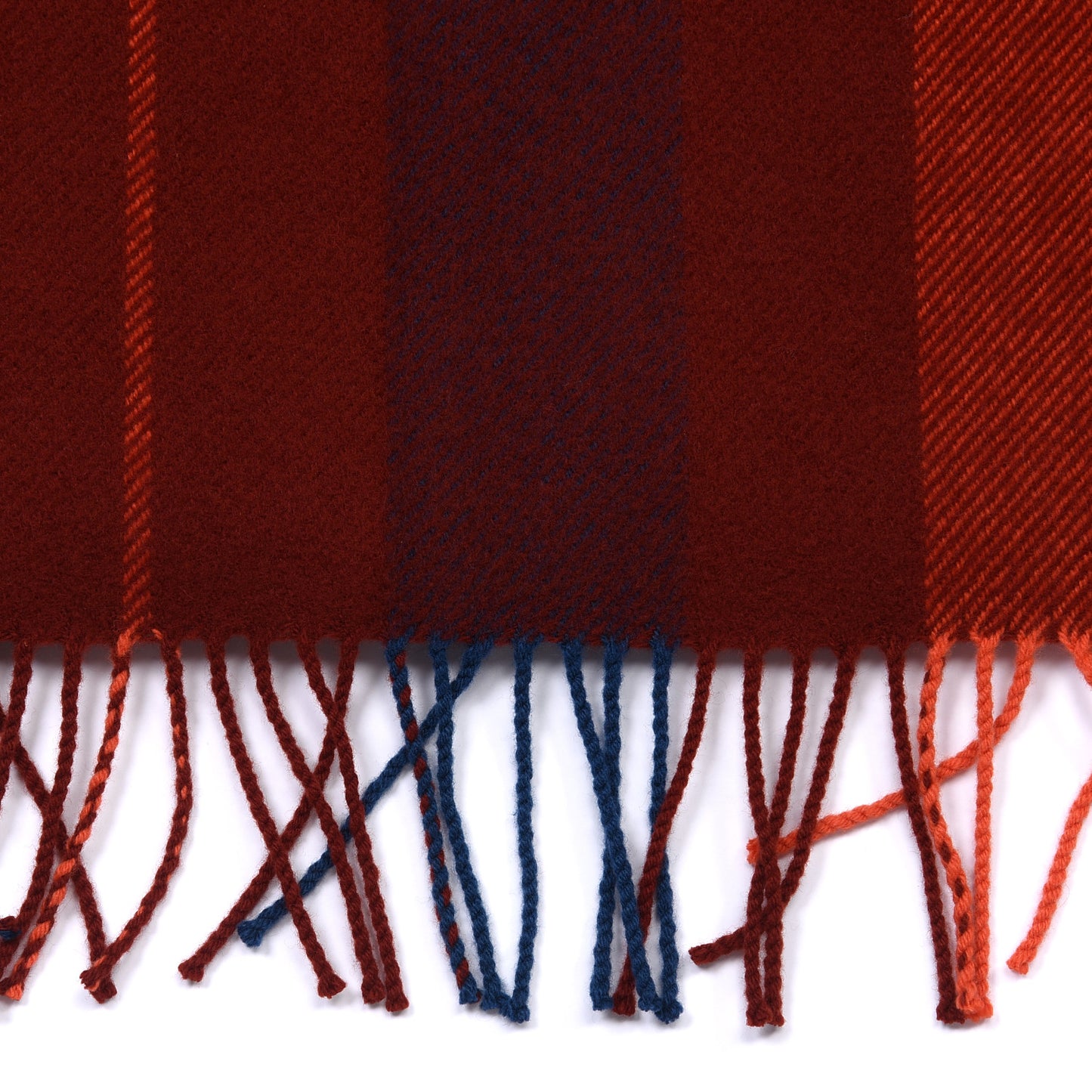 Merino Wool Cashmere Rocabar Poncho Rouge H