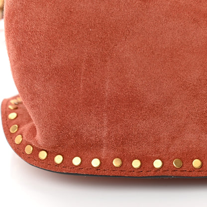 Chloe Suede Calfskin Braided Medium Marcie Satchel Terracotta Red 12 of 13