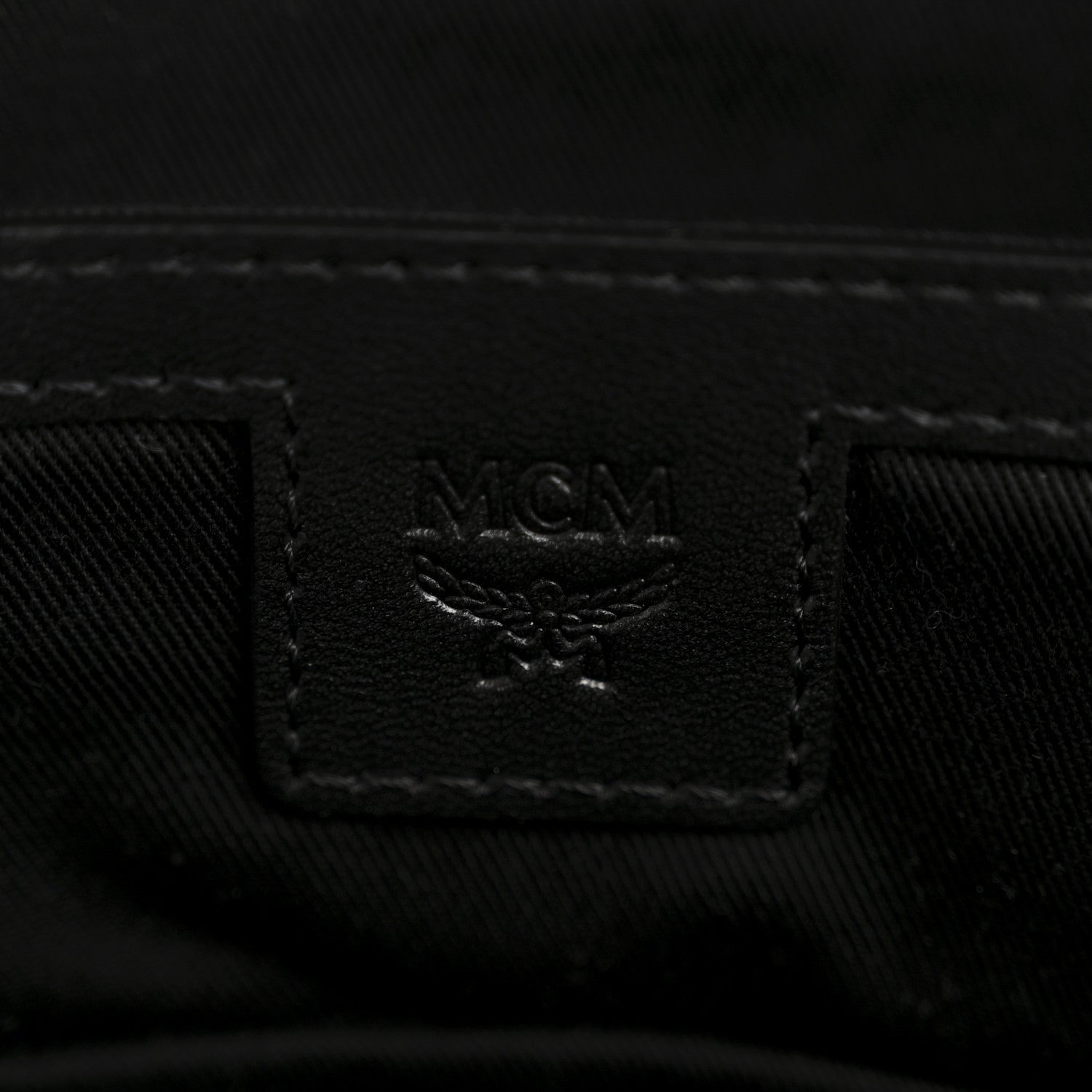 MCM Calfskin Ottomar Tech Flower Backpack Black 6 of 12