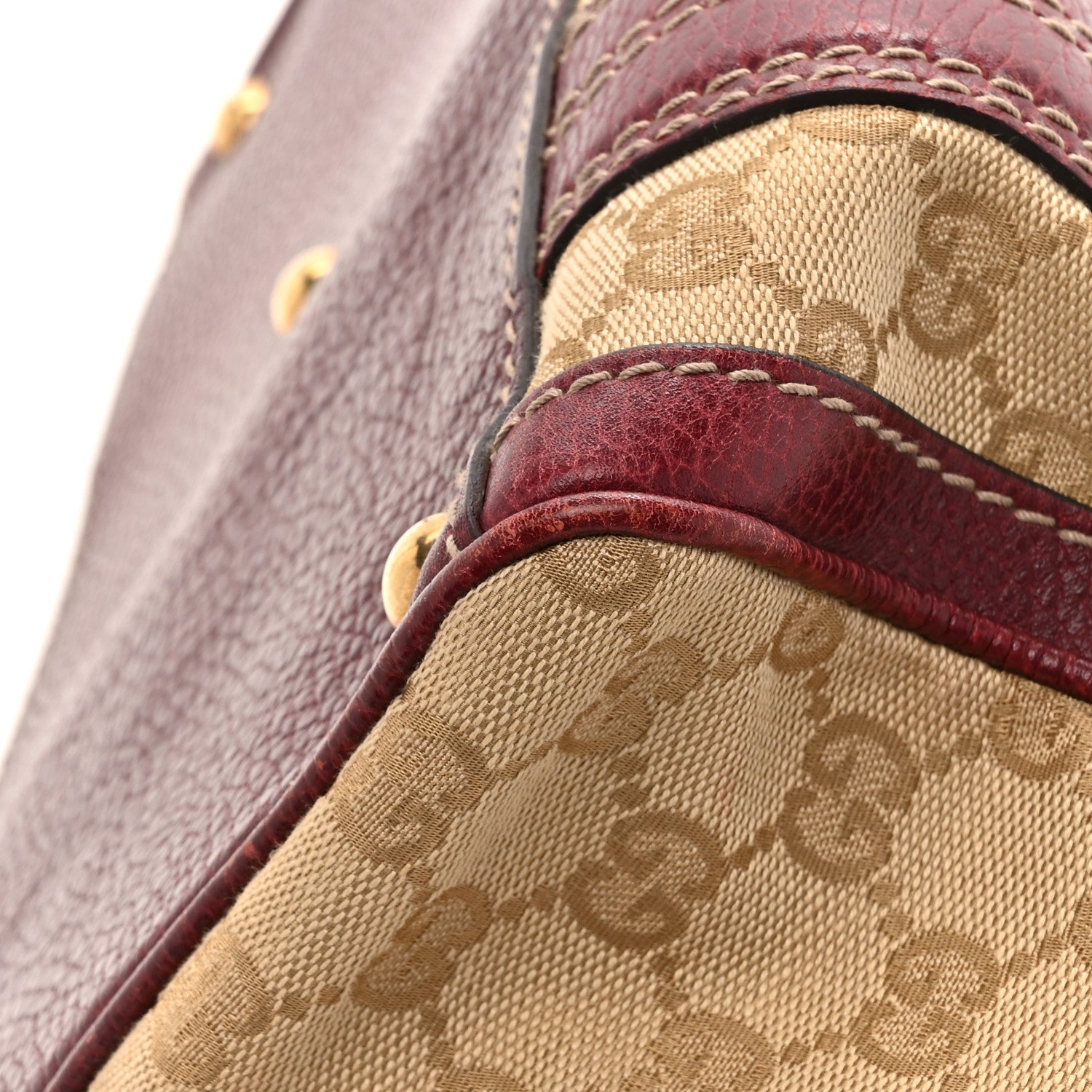 Gucci Monogram Medium Aviatrix Boston Ebony Bordeaux 12 of 15