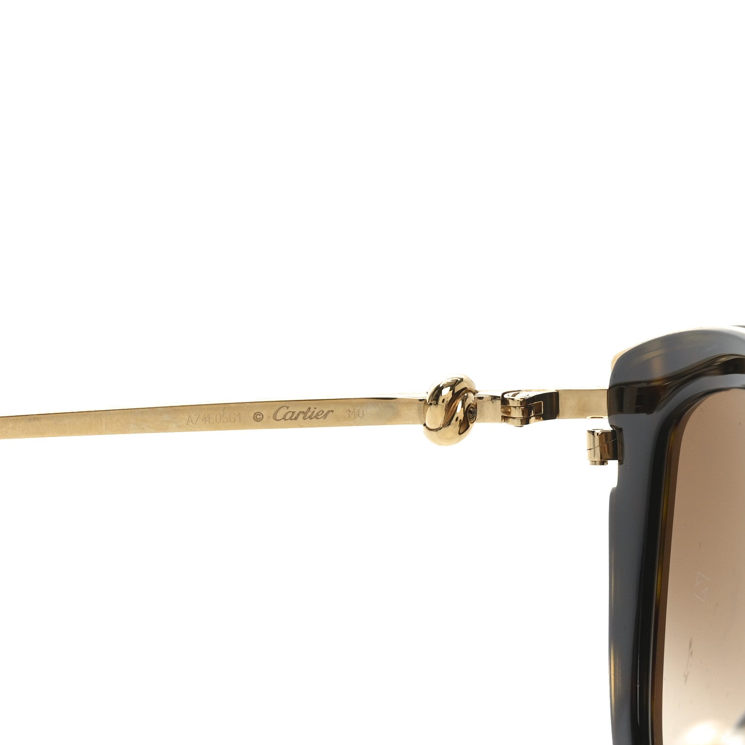 Cartier Metal Acetate Trinity Cat Eye Sunglasses CT0226S Tortoise 5 of 7