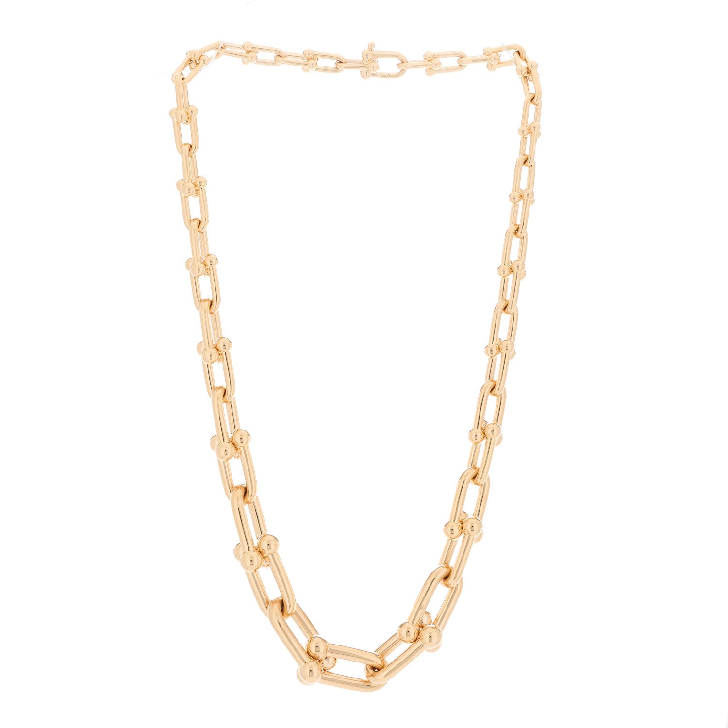 Tiffany 18K Rose Gold HardWear Graduated Link Necklace 2 of 5