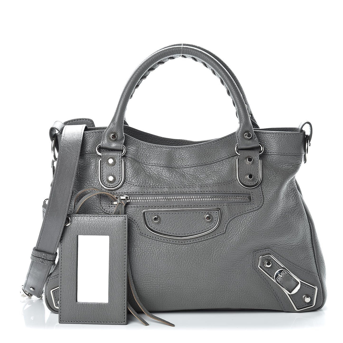 Chevre Silver Metallic Edge Hardware Town Gris Acier