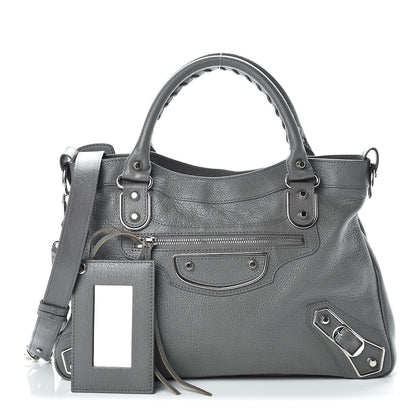 Balenciaga Chevre Silver Metallic Edge Hardware Town Gris Acier 1 of 17