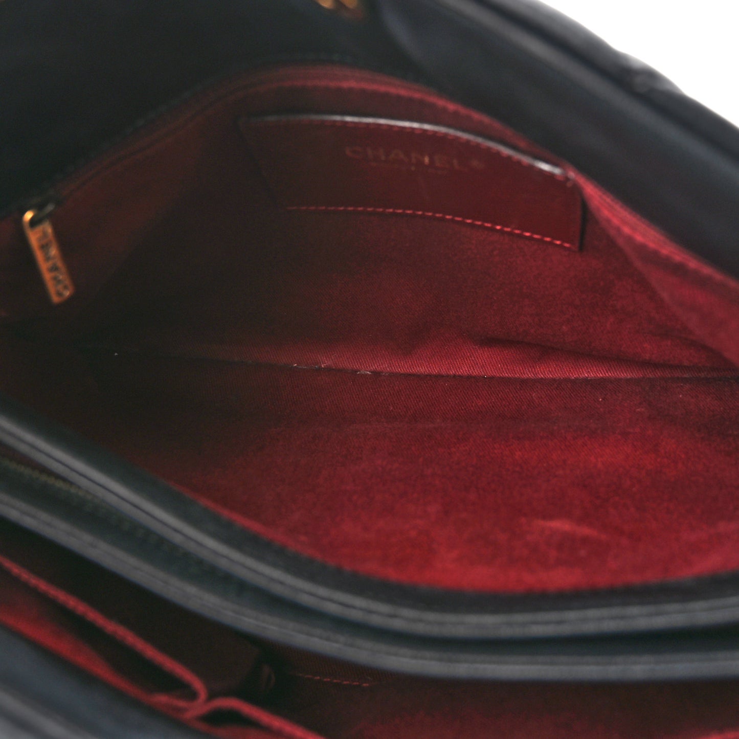 Lambskin Quilted Large Just Mademoiselle Bowling Bag Black