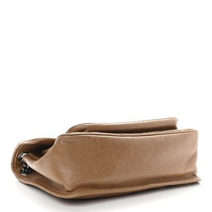 Saint Laurent Crinkled Calfskin Matelasse Monogram Medium Niki Chain Satchel Natural Tan 4 of 10