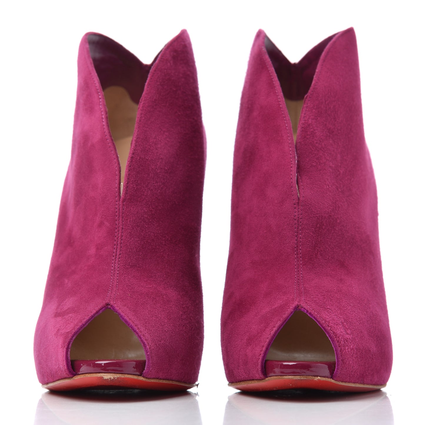 Veau Velours Chester Fille 120 Ankle Bootie 38.5 Fuchsia