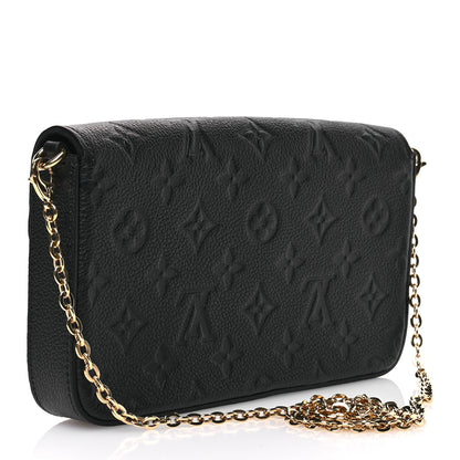 Louis Vuitton Empreinte Pochette Felicie Chain Wallet Black 4 of 11