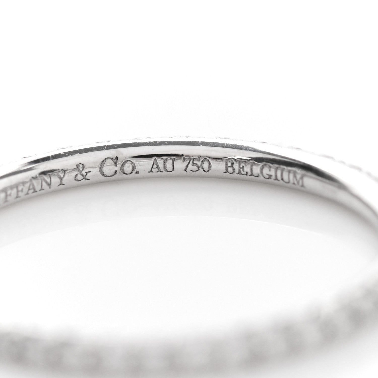 Tiffany 18K White Gold Diamond Metro Band Ring 49 5 5 of 5