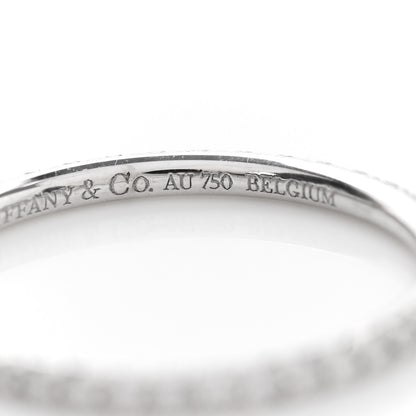 Tiffany 18K White Gold Diamond Metro Band Ring 49 5 5 of 5