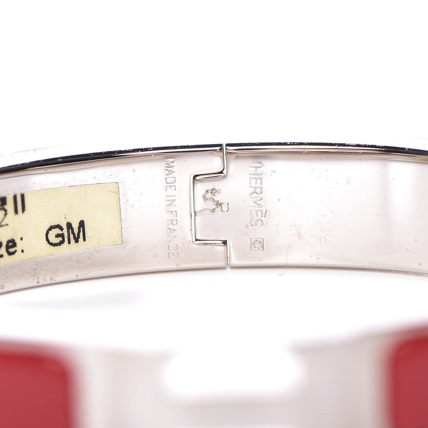Enamel Narrow Clic Clac H Bracelet GM Red