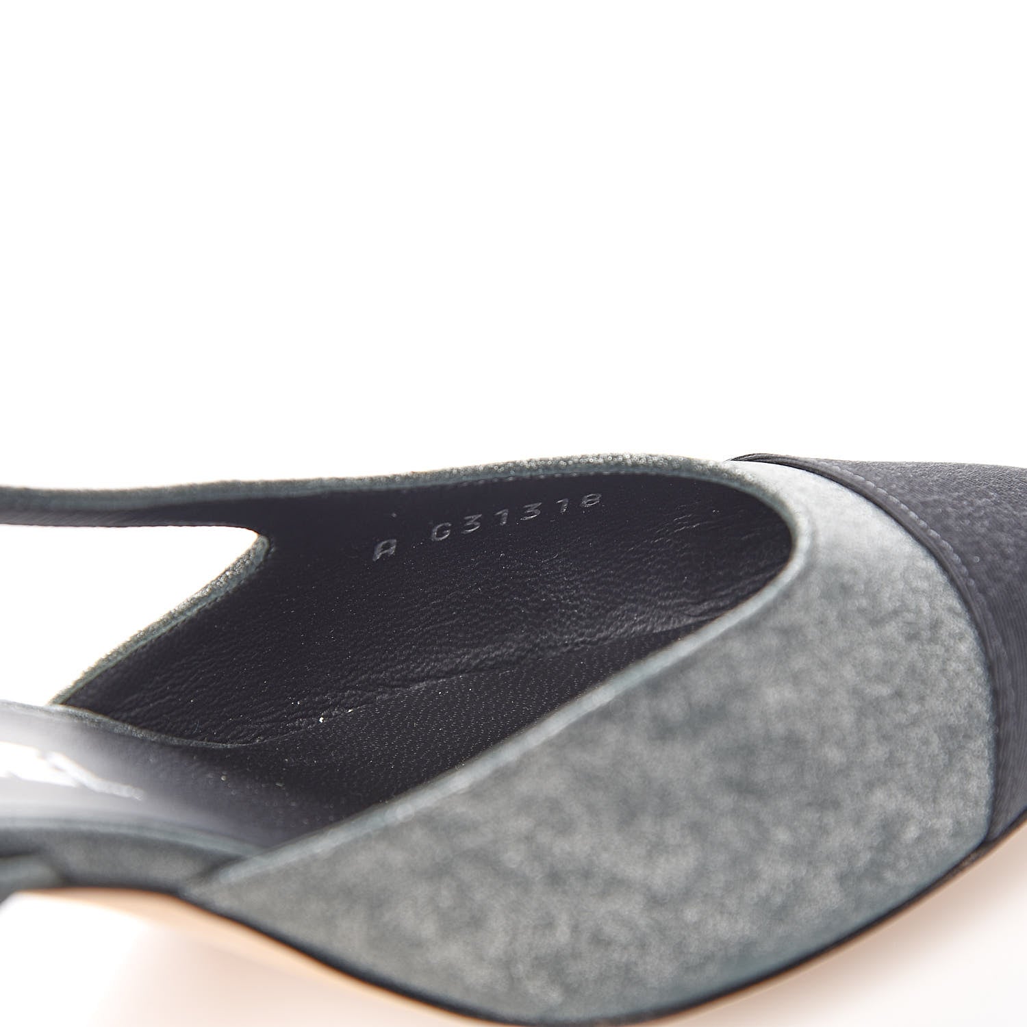 Chanel Lambskin Grosgrain Cap Toe CC Slingback Sandals 35 Black Silver 9 of 10