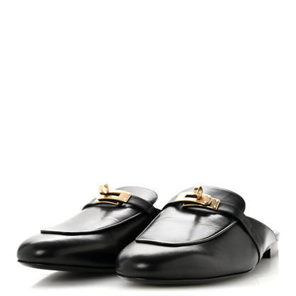 Hermes Glazed Calfskin Oz Mules 41 Black 4 of 10