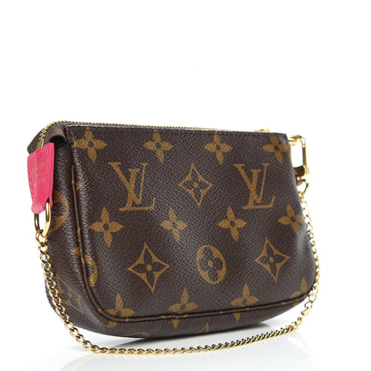 Louis Vuitton Monogram 2019 Christmas Animation Mini Courchevel Pochette Accessories Fuchsia 3 of 8
