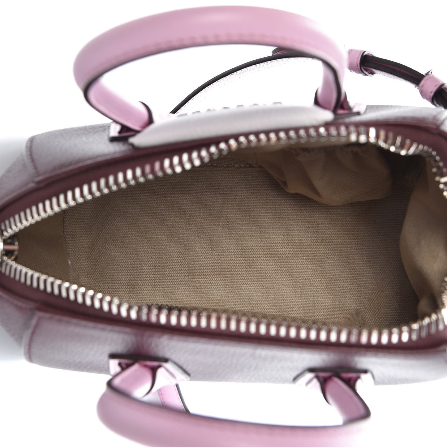 Sugar Goatskin Mini Tri-Color Antigona Burgundy Pink White
