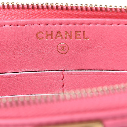 Chanel Lambskin Quilted Small Boy Zipped Pouch Pink 6 of 11