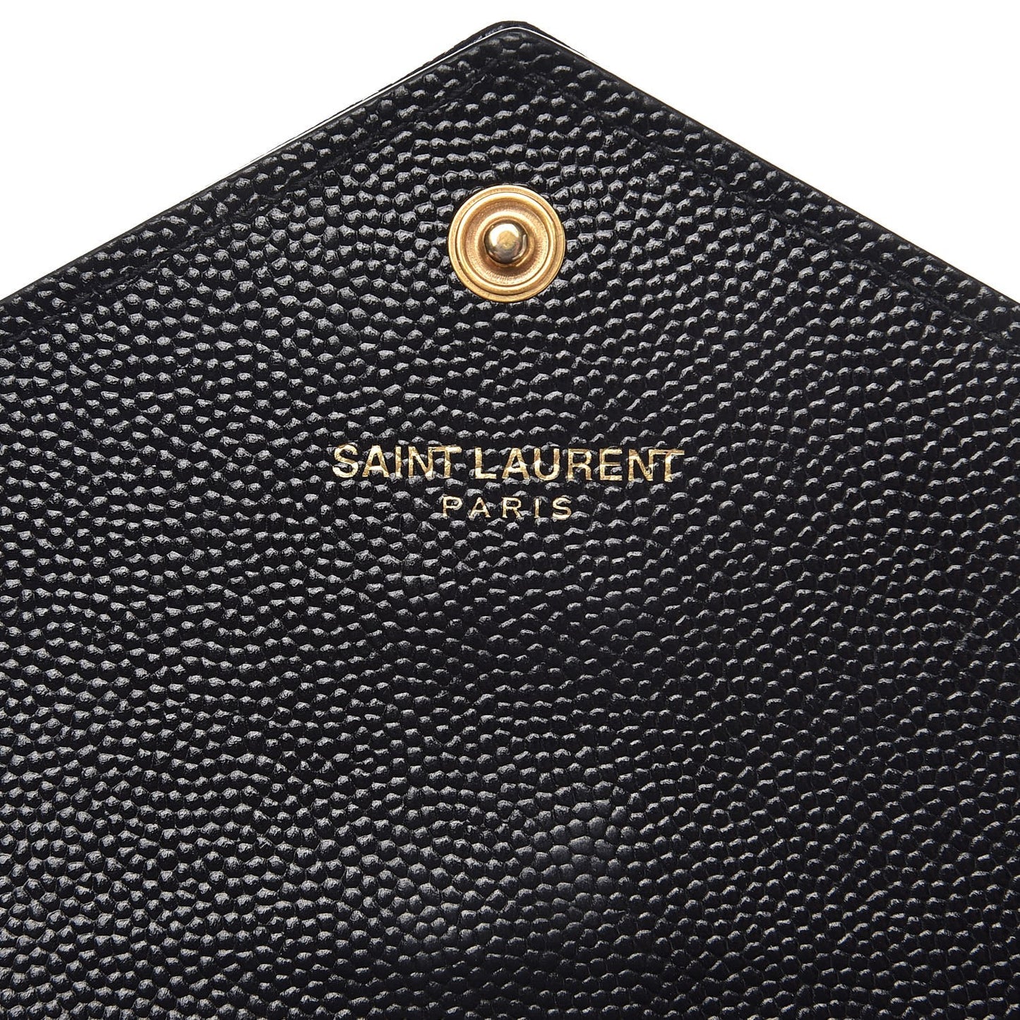 Grain De Poudre Matelasse Chevron Small Monogram Passport Case Black
