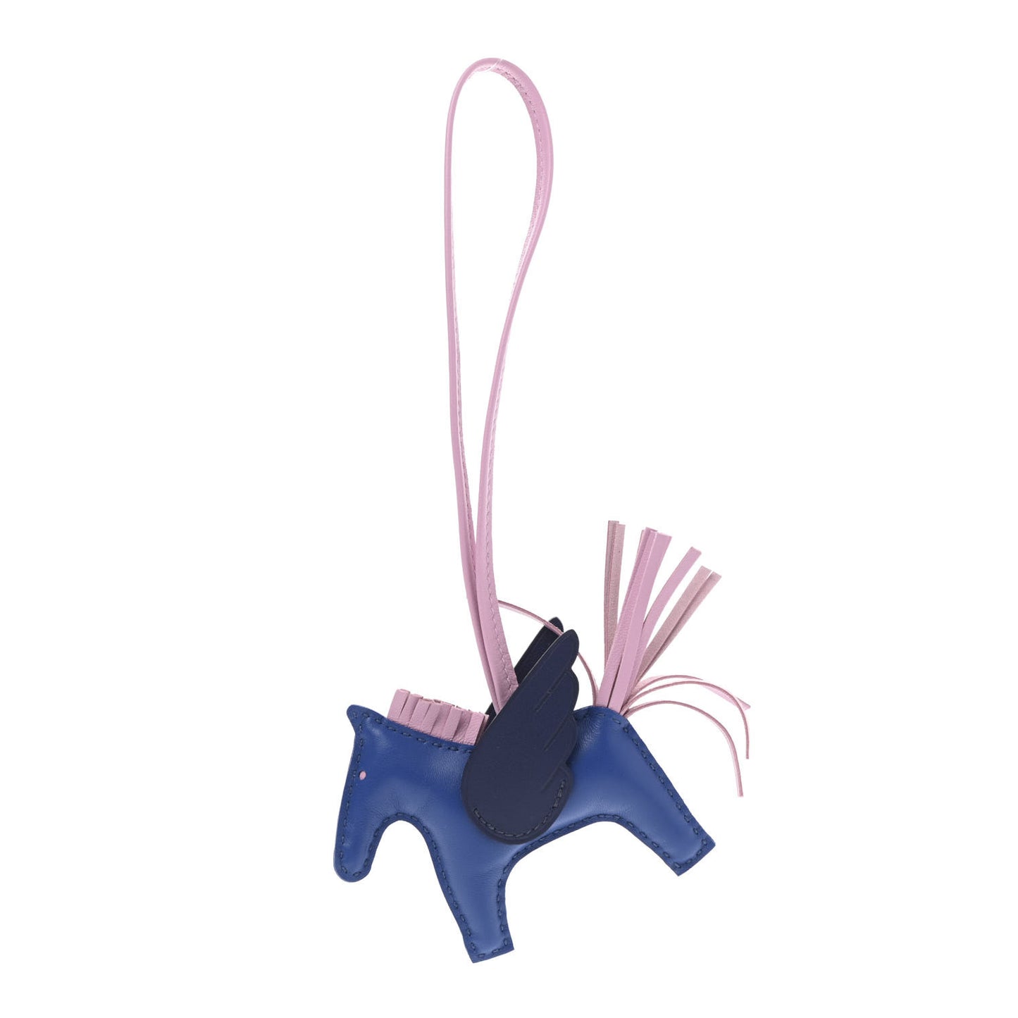 Milo Lambskin Grigri Rodeo Pegase Horse Bag Charm PM Bleu France Mauve Sylvestre Bleu Saphir
