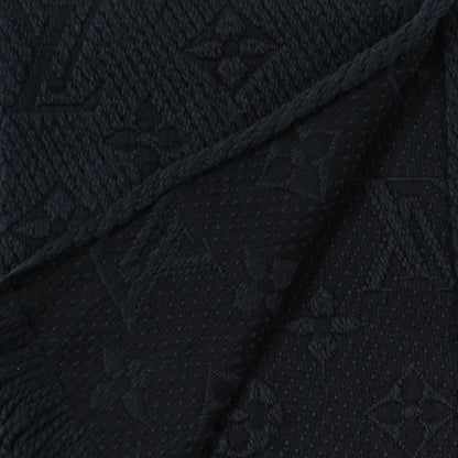 Louis Vuitton Wool Silk Logomania Scarf Charcoal 2 of 3