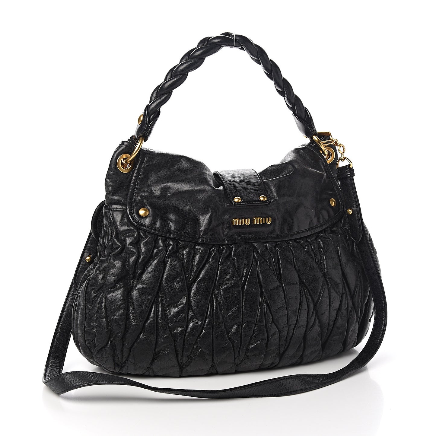 Nappa Matelasse Coffer Hobo Black