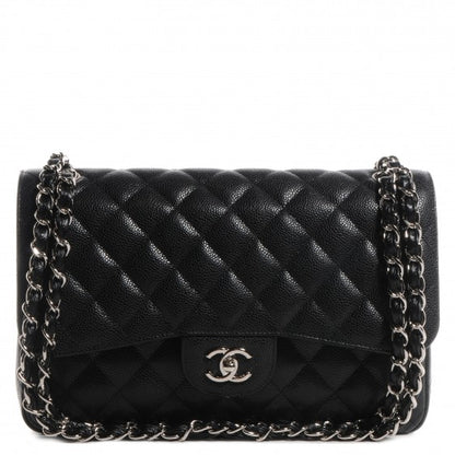 Chanel Caviar Quilted Jumbo Double Flap Black 1 of 7