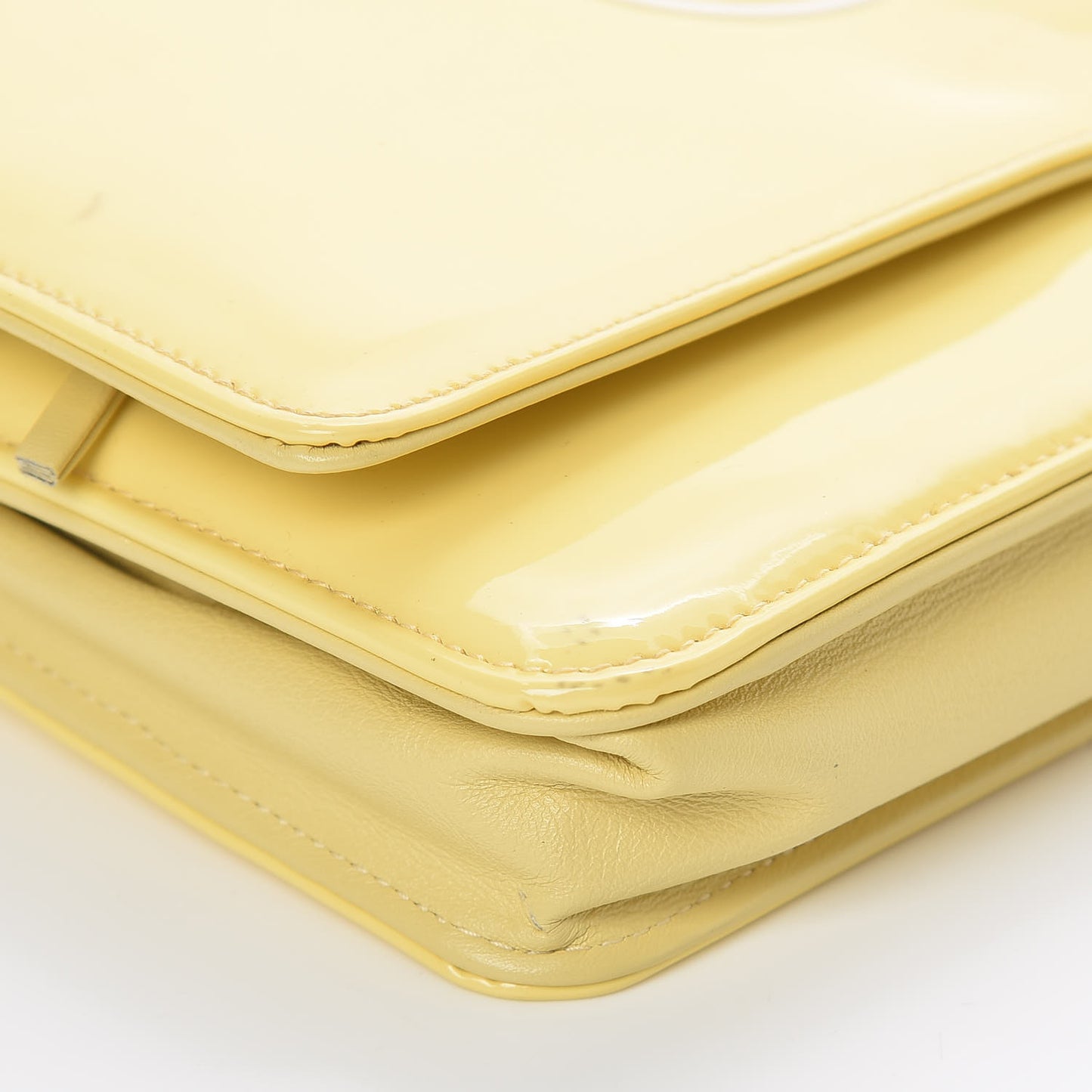 Patent CC Compact Wallet on Chain WOC Yellow