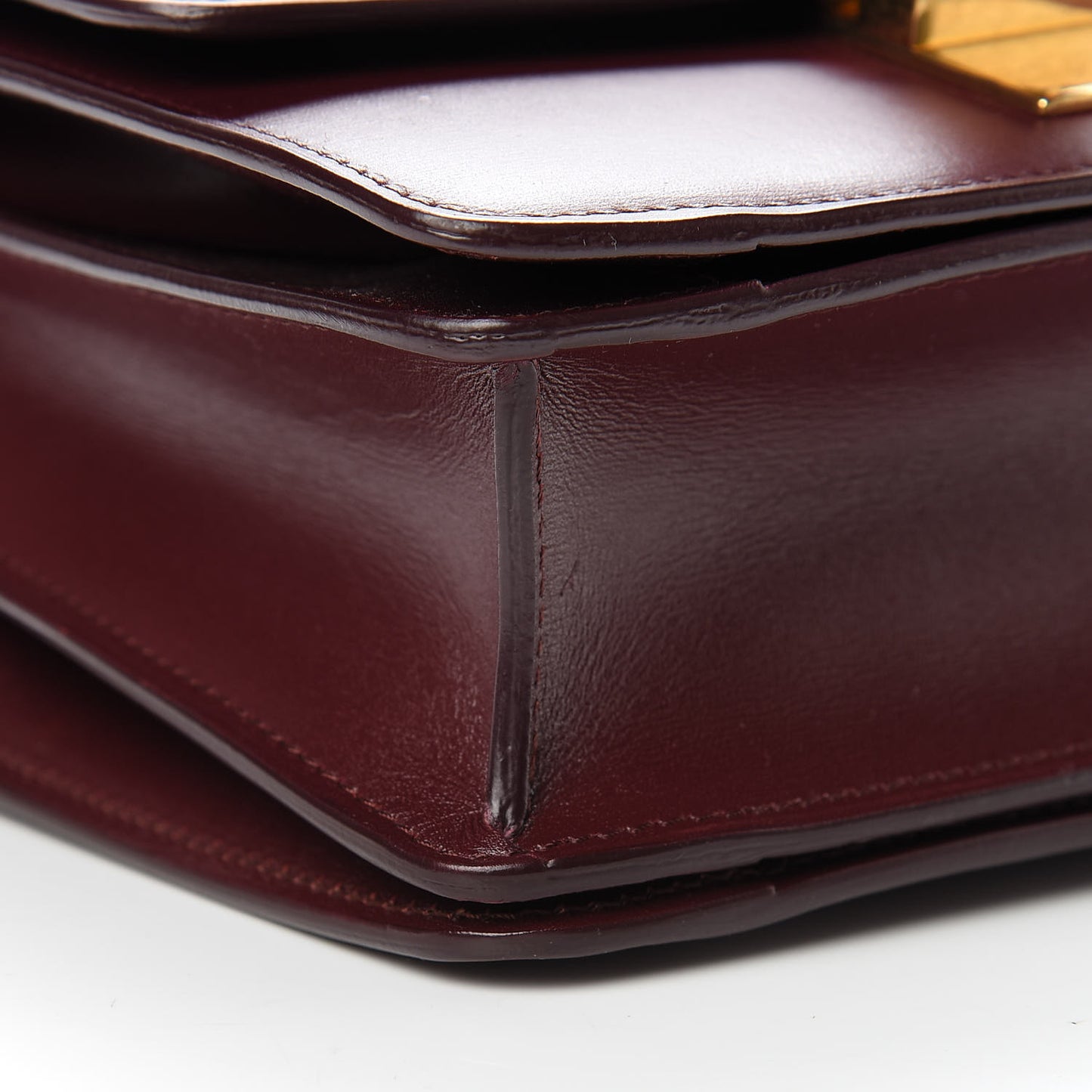 Box Calfskin Small Classic Box Flap Bag Burgundy