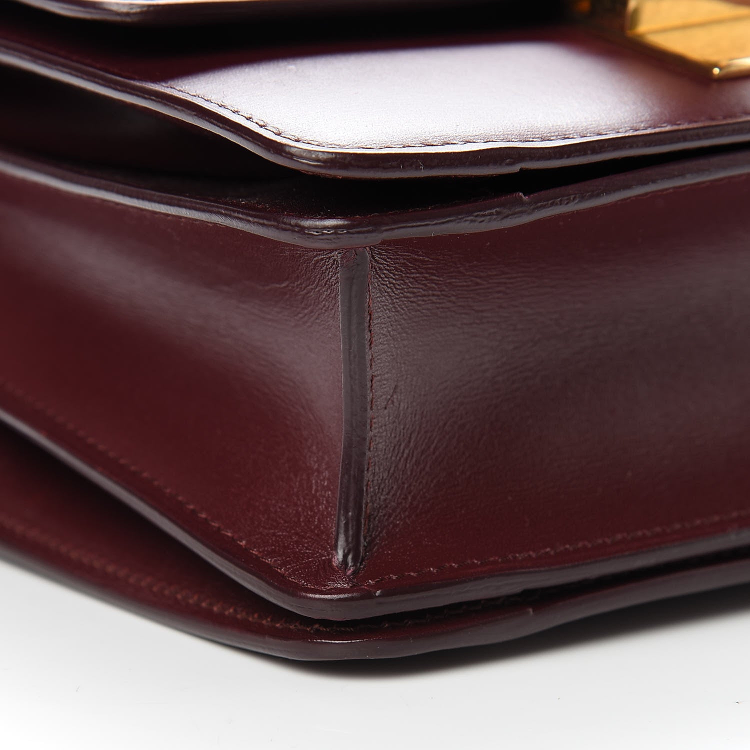 Celine Box Calfskin Small Classic Box Flap Bag Burgundy 9 of 10