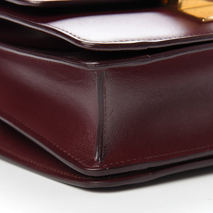 Celine Box Calfskin Small Classic Box Flap Bag Burgundy 9 of 10