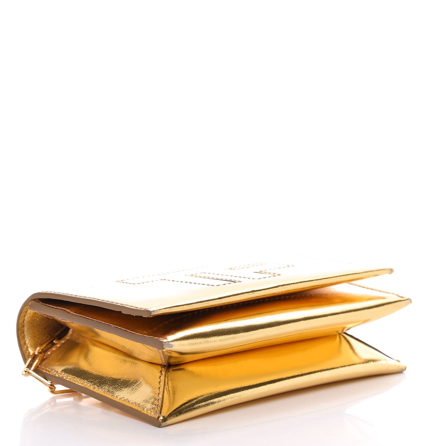 Metallic Calfskin Icon Disco Bag Gold
