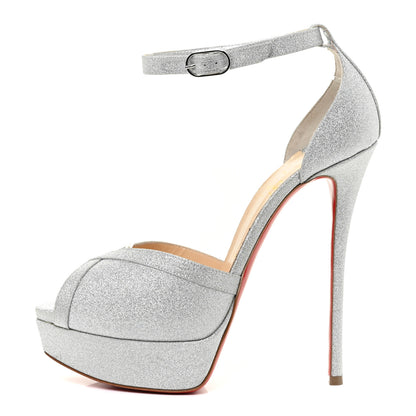 Christian Louboutin Mini Glitter Cathy 150 Pumps 39 Silver 1 of 18