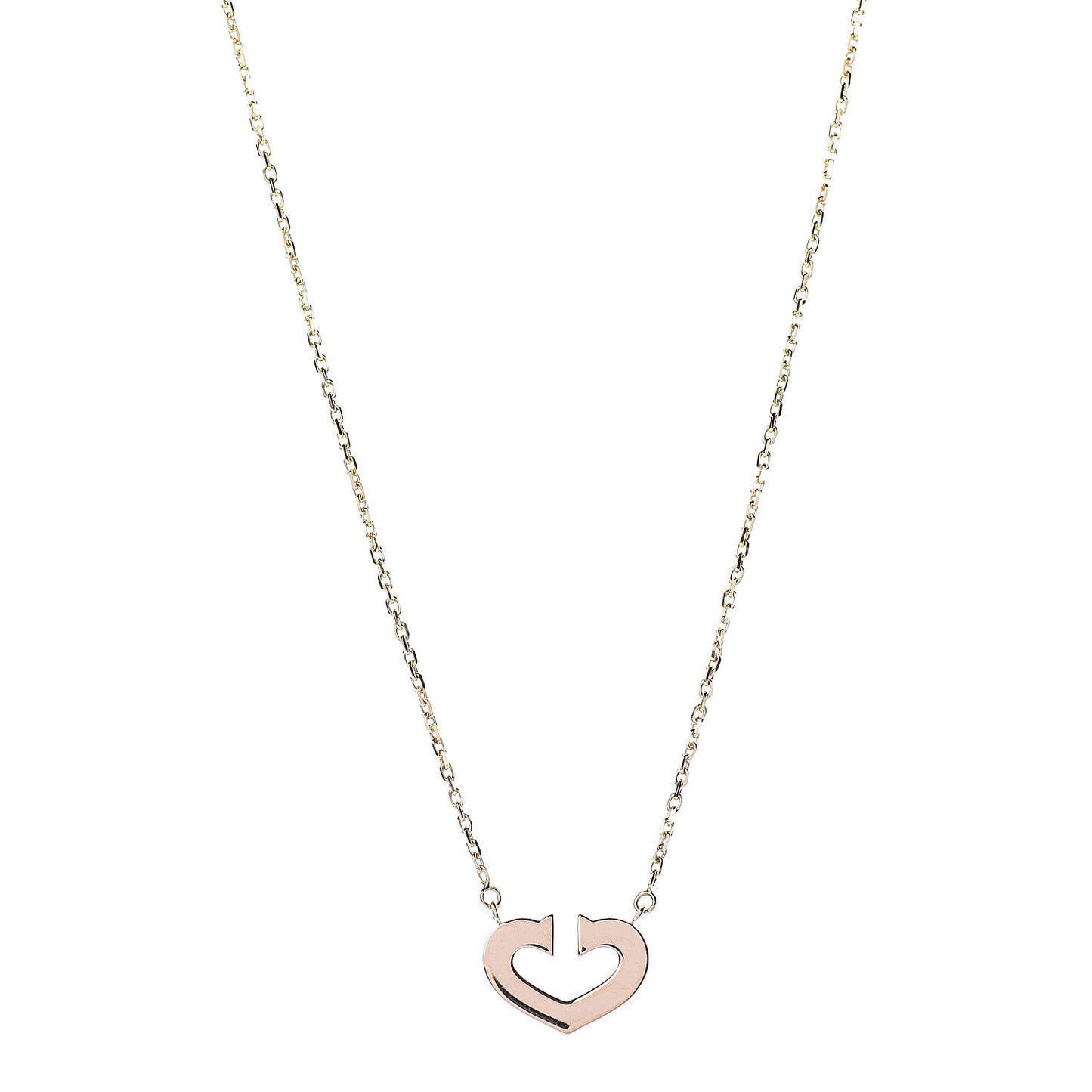 18K Yellow Gold Medium Hearts and Symbols Necklace