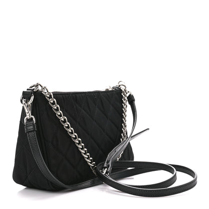 Prada Nylon Tessuto Impuntu Quilted Crossbody Bag Black 3 of 11