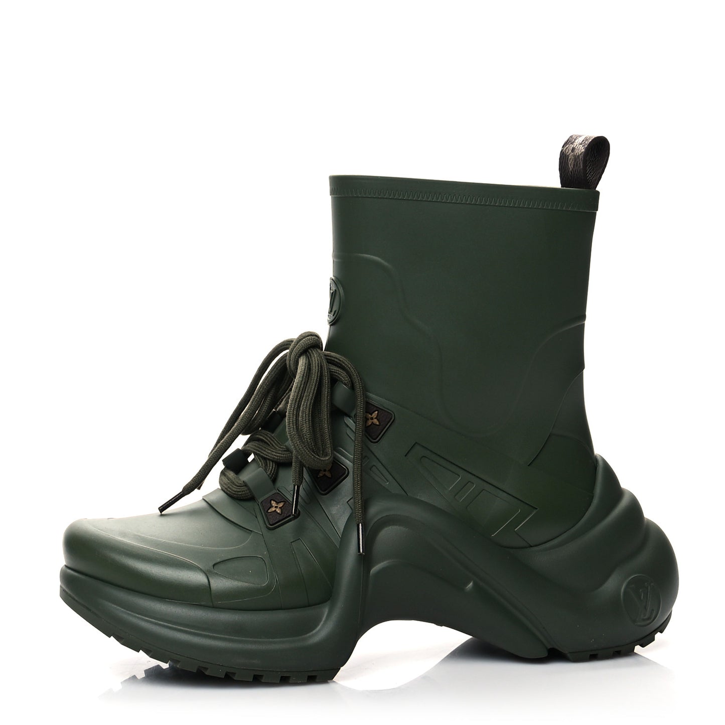 Mat Rubber Monogram LV Archlight Sneaker Boots 37 Kaki