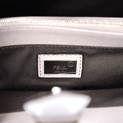 Fendi Vitello Elite Monster Eyes Studded Petite 2Jours Tote Carbone White Multicolor 7 of 8