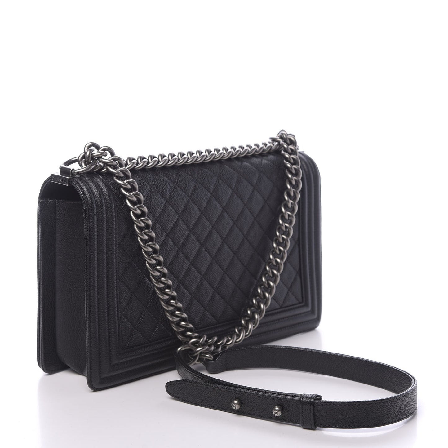 Caviar Quilted New Medium Boy Flap Black