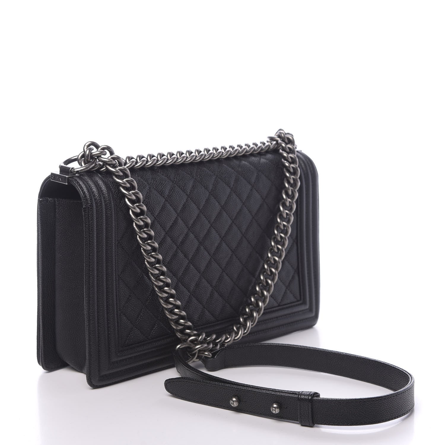 Chanel Caviar Quilted New Medium Boy Flap Black 2 of 10