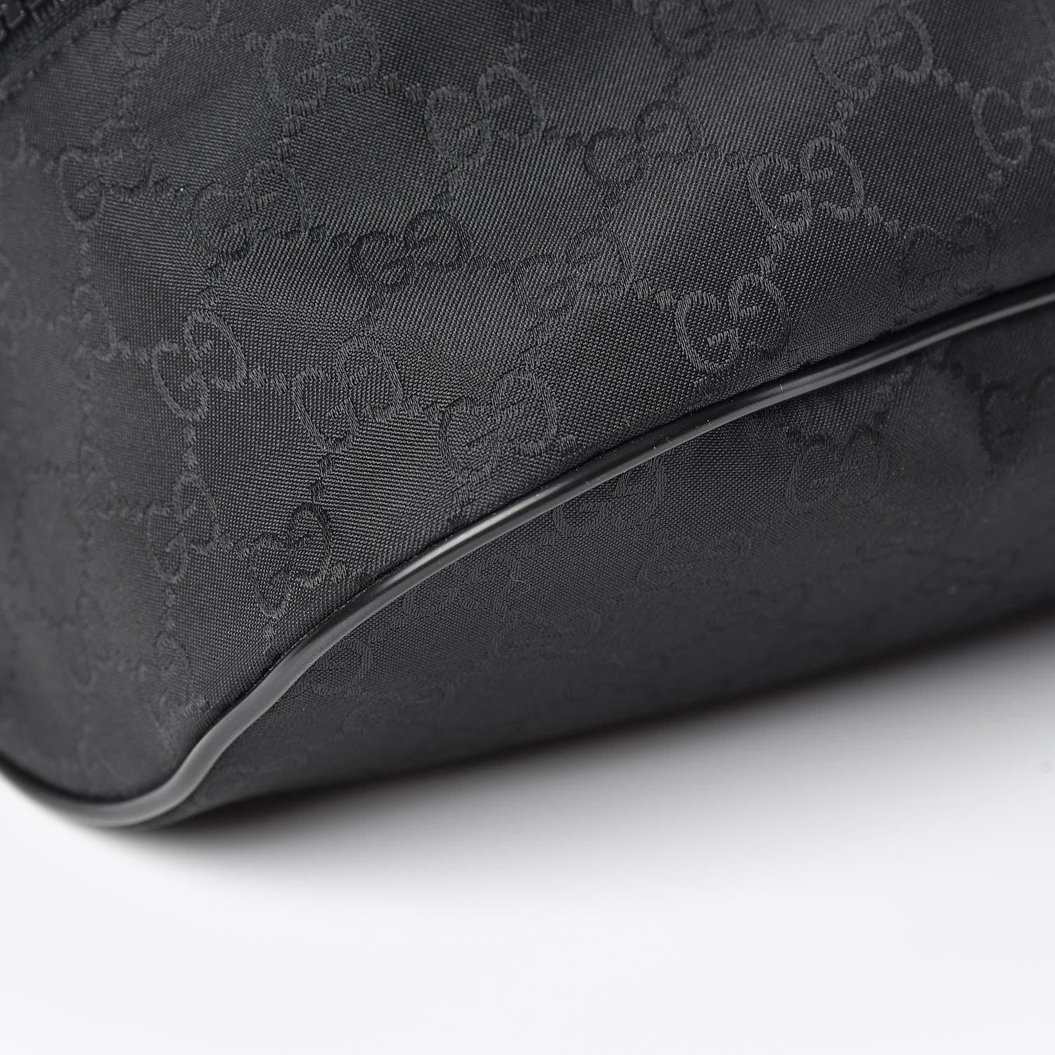 Gucci Nylon Monogram Fanny Pack Belt Bag Black 6 of 11